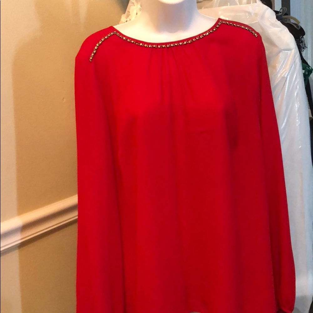 Large Red Blouse